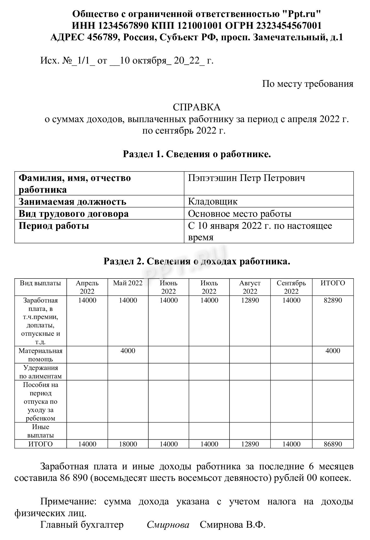 Образец справки для получения судсидии ЖКХ Образец справки для получения судсидии ЖКХ