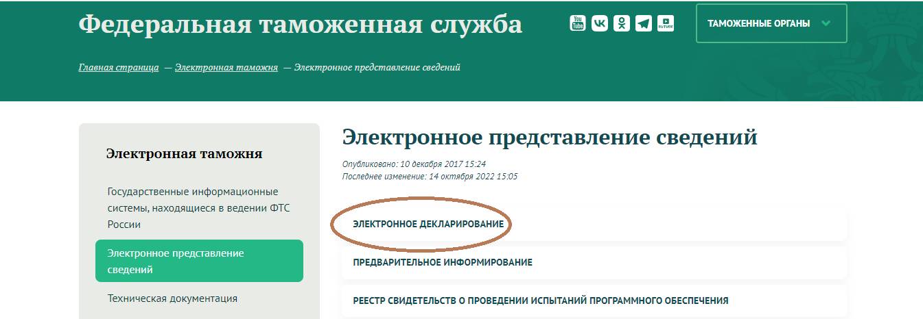 Сайт ФТС. Заполнение ТД Сайт ФТС. Заполнение ТД