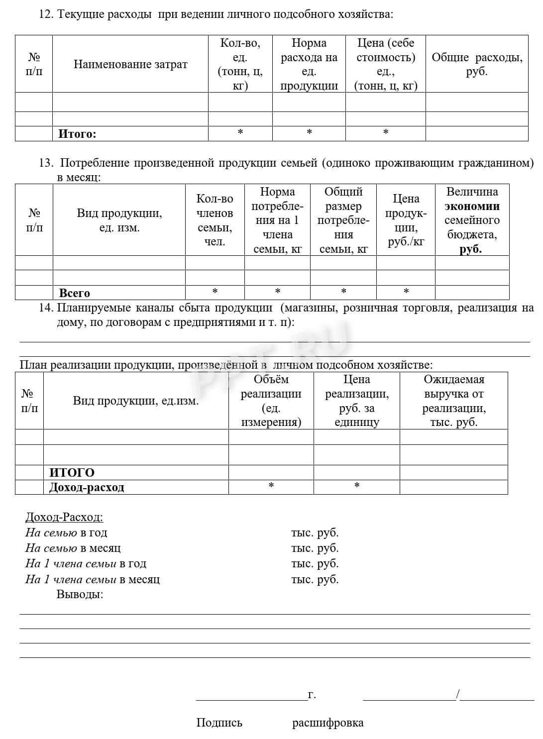 Бланк бизнес-плана для соцконтракта на ведение ЛПХ (стр. 2) Бланк бизнес-плана для соцконтракта на ведение ЛПХ (стр. 2)