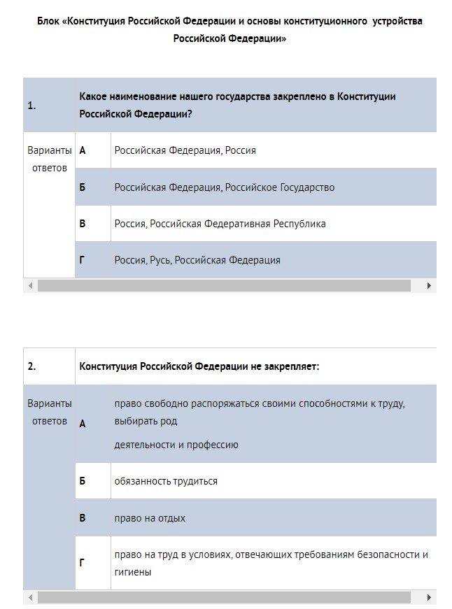 тестирование на работу в госслужбу в миграционном законодательстве