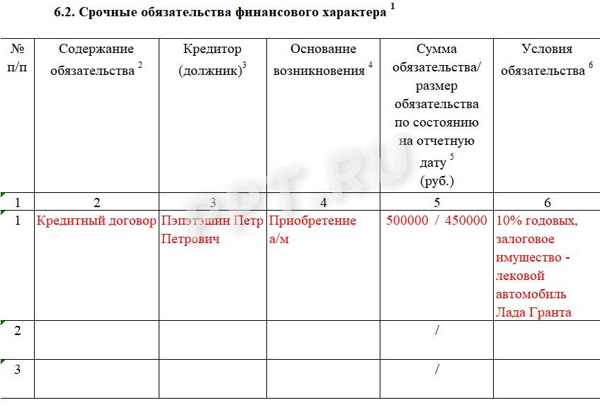 Образец справки о доходах, расходах и имуществе сотрудника МВД, стр. 7 Образец справки о доходах, расходах и имуществе сотрудника МВД, стр. 7