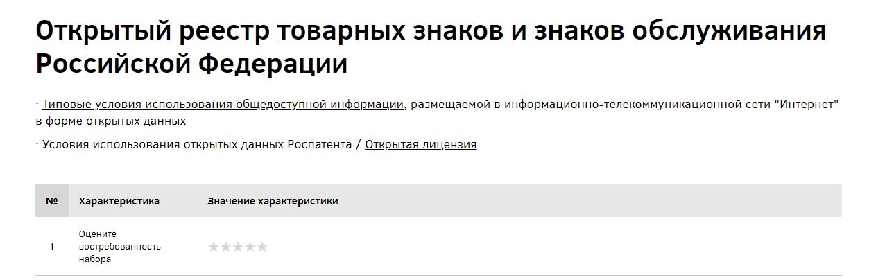 Реестр Роспатента Реестр Роспатента