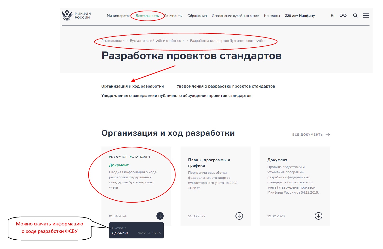 Страница на сайте Минфина, содержащая информацию о разработке ФСБУ Страница на сайте Минфина, содержащая информацию о разработке ФСБУ