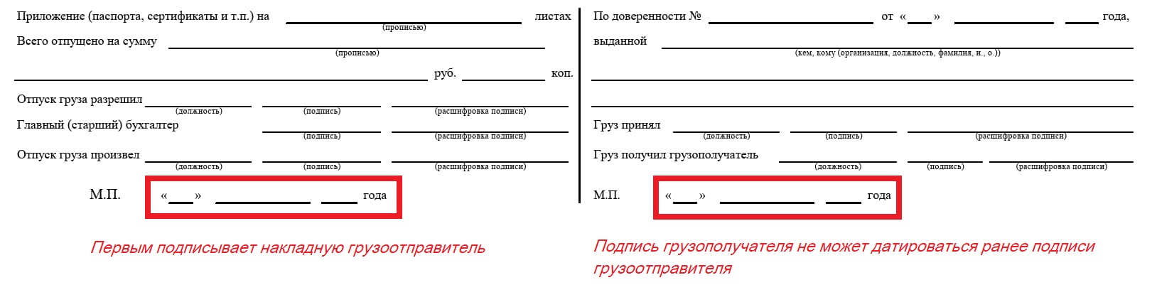 Фрагмент ТОРГ-12 Фрагмент ТОРГ-12