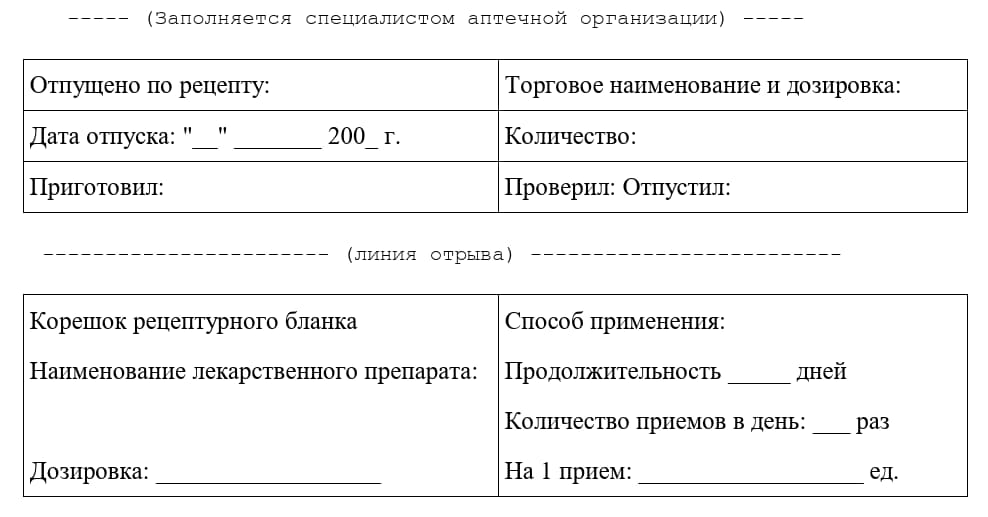 Бланк рецепта для льготных лекарств (стр. 3) Бланк рецепта для льготных лекарств (стр. 3)