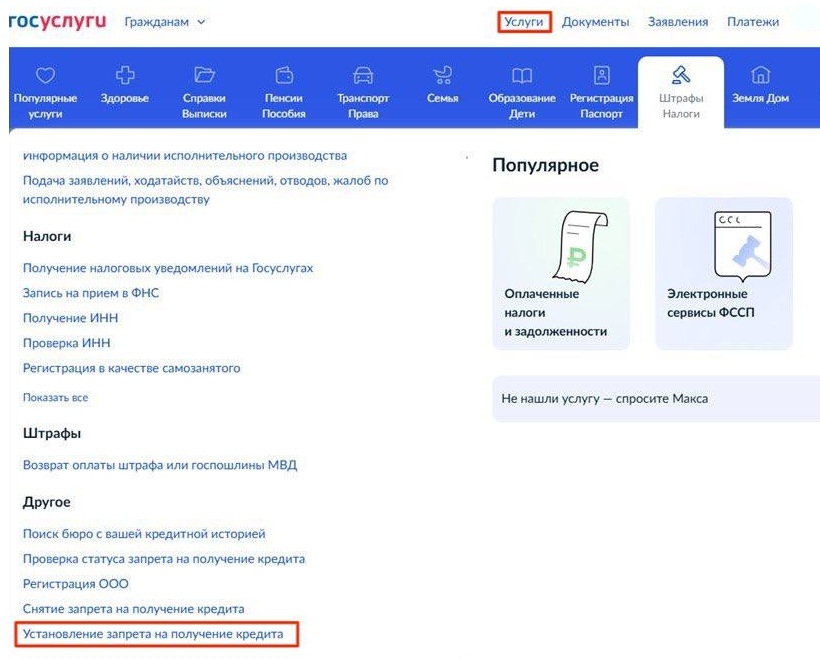 Снятие самозапрета на Госуслугах Снятие самозапрета на Госуслугах