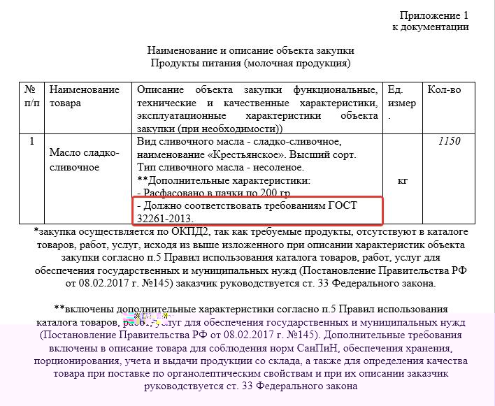 ГОСТ в закупочной документации