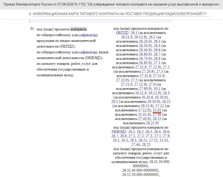 Информационная карта типового контракта Информационная карта типового контракта