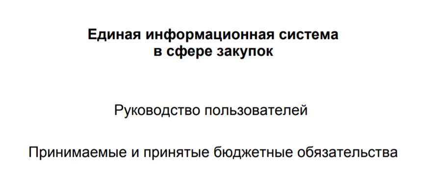 Руководство пользователя по принимаемым и принятым обязательствам Руководство пользователя по принимаемым и принятым обязательствам