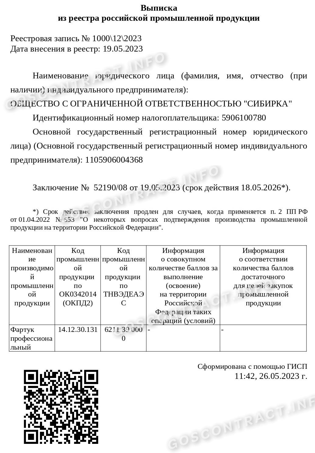 Выписка из РРПП Выписка из РРПП